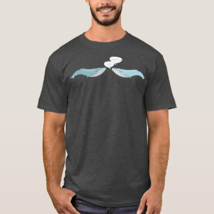 Spreekblauwe walvissen t-shirt