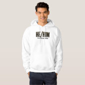 Spreekt Hij Hem uit Zwart en Goud Hoodie (Voorkant volledig)