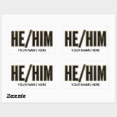 Spreekt Hij Hem uit Zwart en Goud Rechthoekige Sticker (Vel)