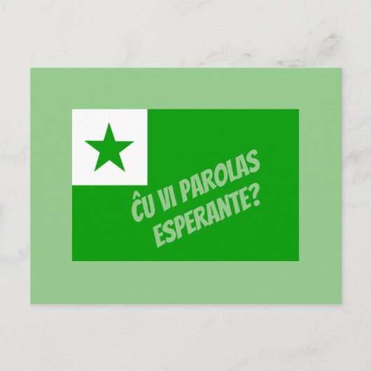 Spreekt u Esperanto? Briefkaart (Voorkant)