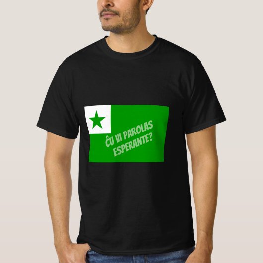 Spreekt u Esperanto? T-shirt (Voorkant)