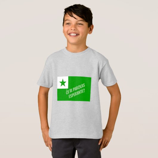 Spreekt u Esperanto? T-shirt (Voorkant volledig)