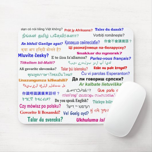 Spreekt u ...? in veel talen muismat (Met muis)