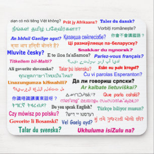 Spreekt u ...? in veel talen muismat