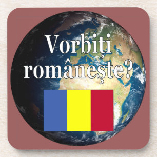 Spreekt u Roemeens? Vlag & aarde Drankjes Onderzetter