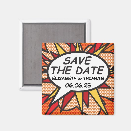 Spreekwafel tekstballon Fun Comicboek Magneet (Voorkant / Achterkant)