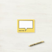 Spreekwolk voor strips met aangepaste kleur post-it® notes (Op bureau)