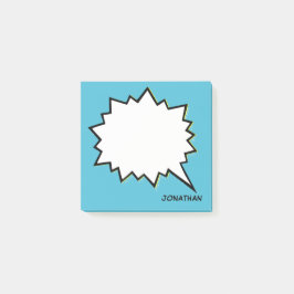 Spreekwolk voor stripverhaal met aangepaste kleur post-it® notes