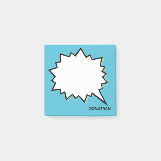 Spreekwolk voor stripverhaal met aangepaste kleur post-it® notes (Voorkant)