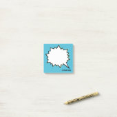 Spreekwolk voor stripverhaal met aangepaste kleur post-it® notes (Op bureau)