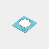 Spreekwolk voor stripverhaal met aangepaste kleur post-it® notes (Schuin)
