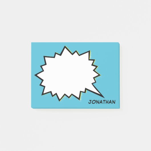 Spreekwolkepersonalatie op maat kleur post-it® notes (Voorkant)