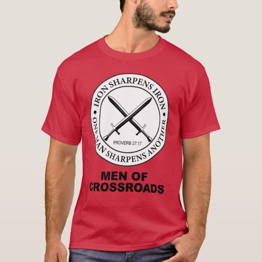 Spreekwoord 27:17 IJzer verscherpt IJzeren Mannen  T-shirt (Voorkant)