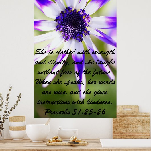 spreekwoords bijbelvers voor Moederdag Poster (Keuken)