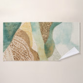 Spreelse Blauwe Groene Bruine Abstracte Bergen Badhanddoek (Badhanddoek)