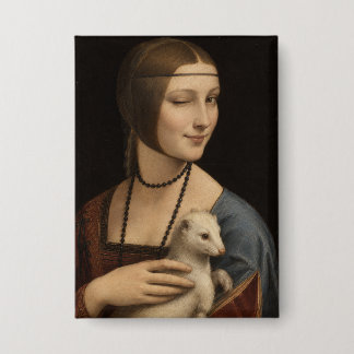 Spreelse dame met een hermelijn Leonardo da Vinci Button