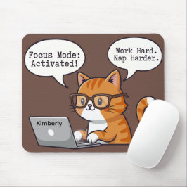 Spreelse Kattenontwerp Muismat met Eigen Naam