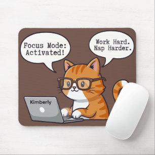 Spreelse Kattenontwerp Muismat met Eigen Naam