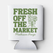 Spreelse verse van de markt groene bruidsdouche blikjeskoeler (Achterkant)