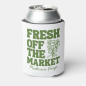 Spreelse verse van de markt groene bruidsdouche blikjeskoeler (Blikje Achterkant)