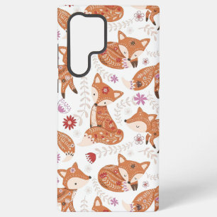 Spreelse Volkskunst Vos en Bloemen Samsung Galaxy Hoesje