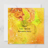 SPREEUW VAN DE ZONNEBLOEMEN geel oranje roze glans Kaart (Achterkant)