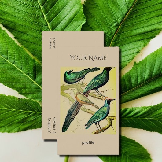 spreeuwen en mynah vogels Kraft Visitekaartje