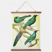  spreeuwen en mynaikvogels hangend wandkleed (Voorkant)