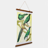  spreeuwen en mynaikvogels hangend wandkleed (Gebogen)