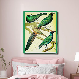 spreeuwen en mynaikvogels perfect poster