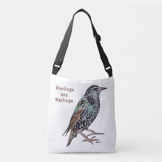 Spreeuwen zijn lievelingen crossbody tas (Voorkant)