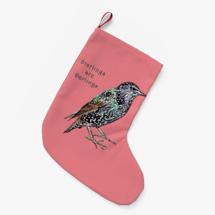 Spreeuwen zijn lievelingen kleine kerstsok