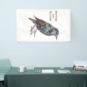 Spreeuwen zijn lievelingen spandoek (Beurs)