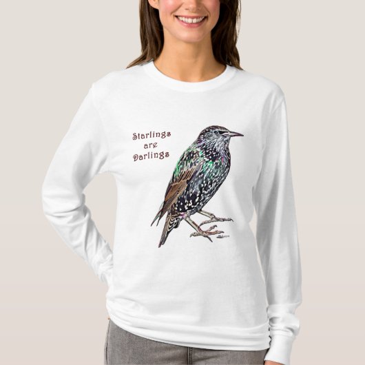 Spreeuwen zijn lievelingen t-shirt (Voorkant)