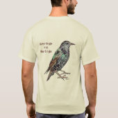 Spreeuwen zijn lievelingen t-shirt (Achterkant)