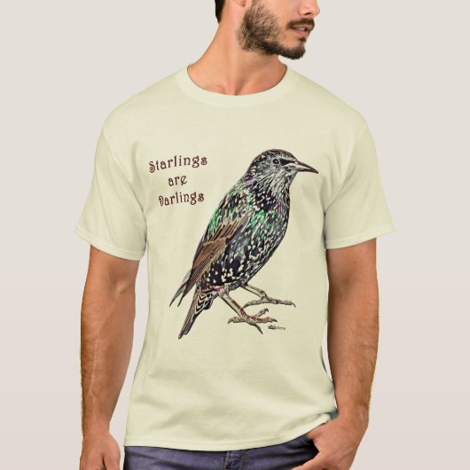Spreeuwen zijn lievelingen t-shirt (Voorkant)