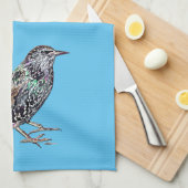 Spreeuwen zijn lievelingen theedoek (Quarter Fold)