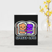 Spreid de Liefde Pindakaas En Jam Valentijn Desi Kaart (Gele Bloem)