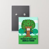 Spreid de Liefde Uit Knuffel een Boom Button (Voorkant / Achterkant)