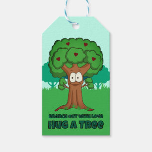 Spreid de Liefde Uit Knuffel een Boom Cadeaulabel