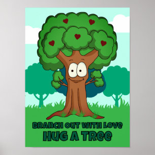 Spreid de Liefde Uit Knuffel een Boom Poster