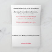 Spreid het woord en uw appreciatie uit! bedankkaart (Binnen)