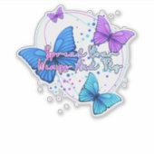 Spreid je vleugels en vlieg vlinder sticker (Voorkant)