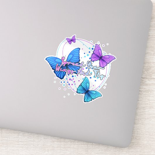 Spreid je vleugels en vlieg vlinder sticker (Detail)