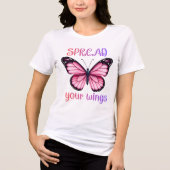 Spreid je vleugels – Inspirerende vlinder Tri-Blend Shirt (Voorkant)