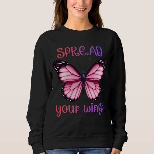 Spreid je vleugels – Inspirerende vlinder Trui (Voorkant)