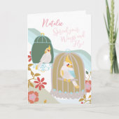 Spreid je vleugels mooi vogeltje Afstuderen Kaart (Voorkant)