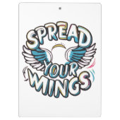 "Spreid je vleugels - Spiral Notitieboek Design" Klembord (Achterkant)