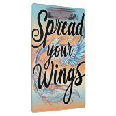 "Spreid je vleugels - Spiral Notitieboek Design" Klembord (Rechts)