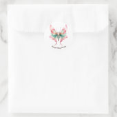 Spreid je vleugels vlinder ronde sticker (Tas)